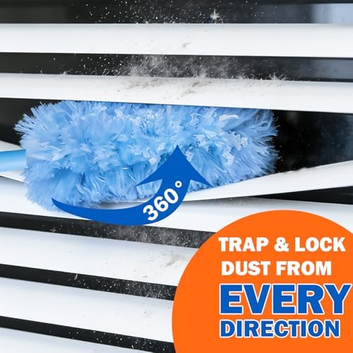 60 Heavy Duty Duster Refills for Swiffer Duster, Large Size, Blue - Image 3