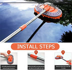 WillingHeart 47.5" Car Wash Brush Mop Cleaning Tool with Long Handle Kit for Washing Detailing Cars Truck, SUV, RV, Trailer, Boat 2 in 1 Chenille Microfiber Sponge Duster Not Hurt Paint Scratch Free - Image 6