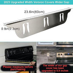 Stove Gap Covers - Stainless Steel, Kitchen Stove Counter Gap Cover Oven Gap Cover, Heat Resistant & Easy to Clean Stove Gap Filler, Upgraded Wider Top Suitable for Wider Stove & Counter Gaps (23.5") - Image 4