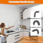 4 Pcs Microfiber Cobweb Duster with 100-inch Extendable Pole, Washable and Reusable Feather Cleaning Duster Kit with 3 Duster Heads,Dusters for Cleaning with Telescopic Pole for High Ceiling Fan - Image 6
