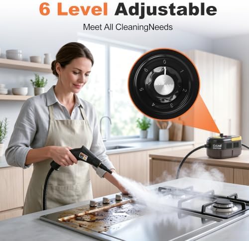 CE-01 Portable Steam Cleaner with Accessory Kit, High Temperature Handheld Steam Cleaning Machine for Home, Kitchen, Bathroom, Tile Grout, Sink, Range Hood, Car Interior and Household Surfaces - Image 3