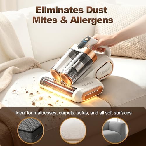 Mattress Vacuum Cleaner, Cordless Bed Vacuum with 13KPa Suction, Portable Vacuums for Sofa Couch Crib, Birthday Gifts for Women (Gray & Purple) - Image 4