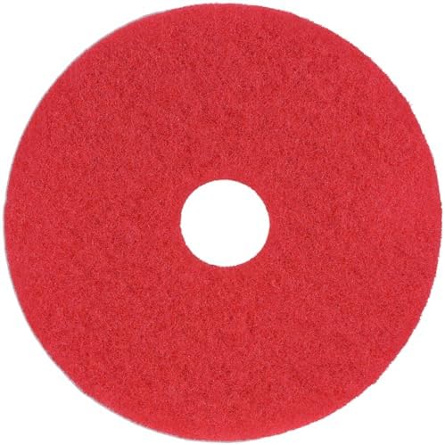 MVP Lead Off Premium Red Buff 17" Floor Pad (Box of 5) by Sanico