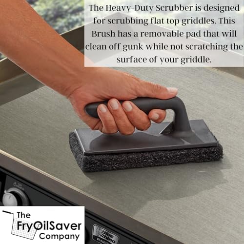 3-Piece Flat Top Griddle Cleaner Kit - Liquid + Grill Scraper + Scrubber - Image 5
