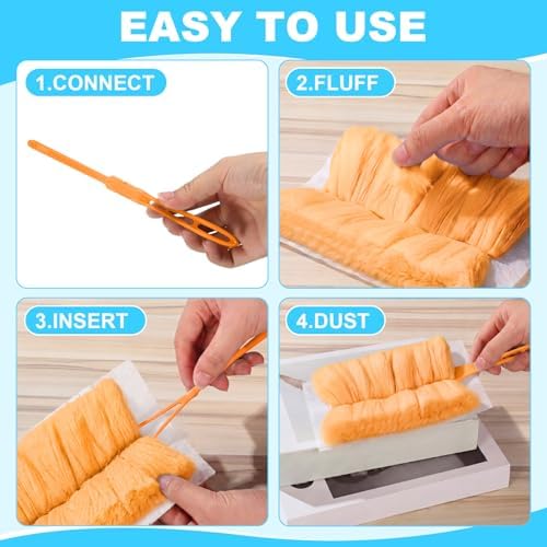 Mimorou 100 Pcs Disposable Duster Refills, Microfiber Replacement Heads - Image 4