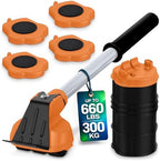 660 lb Furniture Movers with Wheels for Heavy Items (Orange) by Lagarto