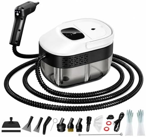 Portable Steam Cleaner for Home and Car, 15s Heat-Up, 15Pcs Accessories by Primiorix