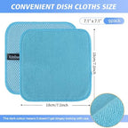 KinHwa Dish Cloths for Washing Dishes with Scrub Side, Microfiber Dish Rags - Image 6