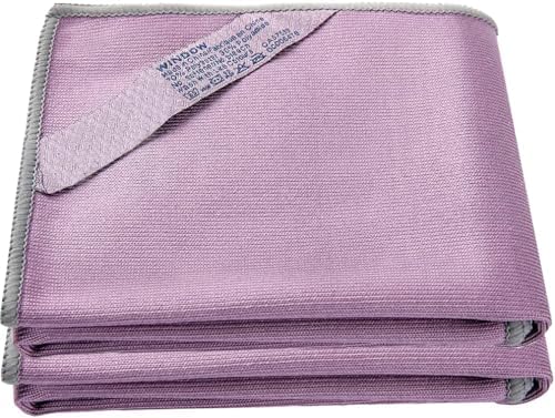 Longmann 2 x NΘrwex Window Cleaning Cloth, Glass Cloth, Cleaning Cloth, Streaks Schatches Free (Purple 2 Pack) by Longmann
