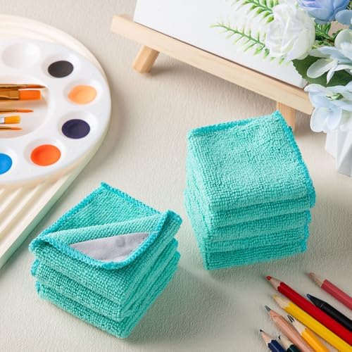 Gersoniel Magnetic Microfiber Cleaning Cloth, Mint Green, 6 x 6 Inch, 8 Pcs - Image 5
