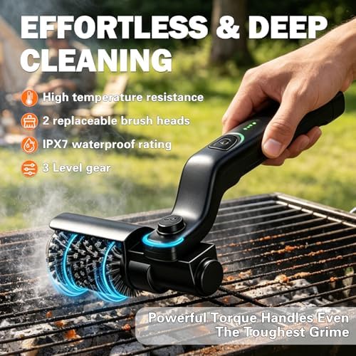 Electric Grill Brush, Rechargeable Cordless BBQ Cleaning Brush - Image 6
