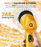 Electric Spin Scrubber Q4, 5000mAh Large Battery, 248-Min Runtime, 600RPM - Image 2