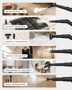 Behome Steam Cleaner 1.9 Qt Tank Portable Steamer for Cleaning with 3-Levels Adjustable Handle 15s Heat-Up Steam Cleaner for Cars, Home, Tile, Grout, Grease and Windows 1500W, 58PSI, 212°F Steam - Image 4
