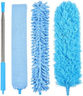 4PCS Microfiber Duster Kit, 3 in 1 Microfiber Dusters Retractable Gap Dust Cleaner and Chenille Duster with 83 inches Extra Long Extension Pole for Cleaning Ceiling Fan, High Ceiling by iHUFeather