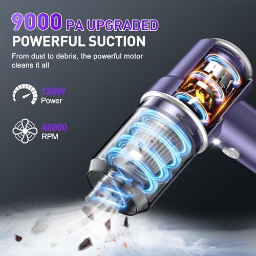 KMM Handheld Car Vacuum Cleaner, Hand Held Vacuum Cleaner & Air Duster - Image 3