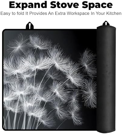 Heat-resistant Stove Top Cover - 28.5" X 20.5" Cooktop Protector Covers, Scratch-resistant Washable Pad Kitchen Countertop Mat (Black, 28.5" x 20.5") - Image 6