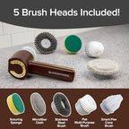 Horsepower Scrubber Gold Edition, Longer Battery, 350 RPM, 5 Brush Heads - Image 5