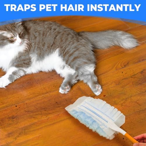 10 Pack Duster Refills Compatible with Swiffer, Disposable Microfiber Replacement Heads for Multi-Surface Cleaning on Blinds, Furniture & Fans, Blue (No Handle) - Image 5