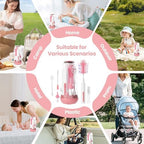 Electric Bottle Brush Cleaner,Rechargeable Baby Bottle Cleaning kit with Formula Mixer, Silicone Nipple&Straw Brush, Soap Dispenser, Drying Rack-IPX7 Waterproof,Long Battery Life for Home & Travel - Image 6