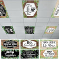 6 Pcs Fluorescent Light Covers with 60 Magnets Decorative for Classroom Ceiling Lights 4 x 2 Feet Magnetic Light Cover Filter Easy Install for Office Hospital Home Ceiling Supplies (Farmhouse) by Wiooffen