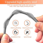 33 Feet Drain Snake Auger, Plumbing Snake Drain Hair Clog Removal Tool, Heavy Duty Toilet Snake Auger, Sink Unclogger Drain Cleaner Tool for Bathroom Kitchen Tub Shower with Gloves - Image 5