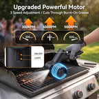 Cordless Electric Grill Brush, 3-Speed Electric Grill Cleaner with Digital Display, Replaceable Brush Head, IPX5 Waterproof, Independent Night Light Suitable for Evening Gatherings. - Image 2