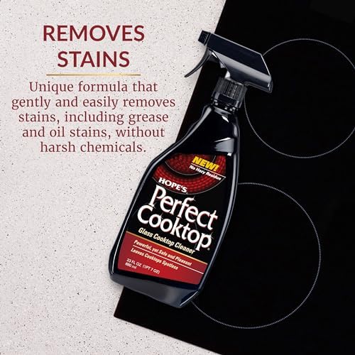 HOPE'S Perfect Cooktop Spray, Glass Ceramic Stovetop Cleaner, No Hazy Residue, Leaves Electric Stove Top Ranges Spotless, Clean Grease and Oil with Ease, Fragrance Free, 23 Fl Oz, Pack of 1 - Image 3