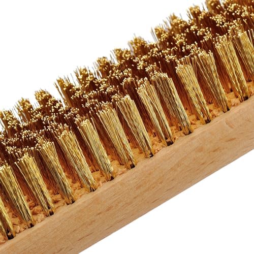 MAXMAN Brass Brush 3Pcs, 8 Rows 20 Bristles, 10"Soft Brass for Rust Cleaner - Image 3