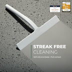 GÜTEWERK Silicone Shower Squeegee with 3-in-1 No-Drill Mount, White, 9'' - Image 2