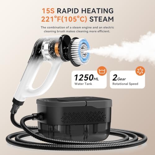 Steam Cleaner, Electric Spin Scrubber Portable Steamer for Cleaning - Image 5