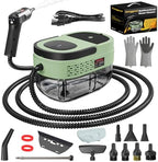 Handheld Steam Cleaner for Home, 2500W High Temperature Pressurized Machine, 1.6L Water Tank, Handle-controlled Steam Output, Portable Cleaning Steamer for Car, Bed Bugs, Furniture (Green, 16 PCS) by Gribouillage
