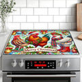 Christmas Stove Top Cover Snowman Stove Top Cover for Home Decoration Kitchen Pad Non-Stick Washable Cooktop Covers Countertop Protector Keep Stove Clean 28"x20" (Rooster) by BVBOX