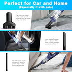 MONOZEL Handheld Vacuum Cordless - Car Vacuum Cleaner with Brushless Motor, 15kPa Powerful Suction Vacuum with LED Light, Type C Port, 2 Fliters, Portable Hand Vacuum for Home, Pet and Car - Image 4