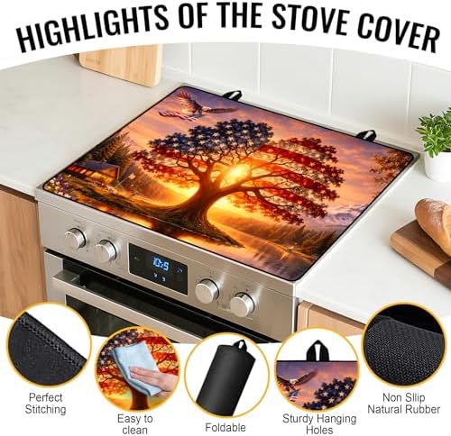 Stove Top Covers for Electric Stove, Glass Stove Top Cover 28.5x20.5 in - Image 5