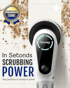Dovety Electric Spin Scrubber, Extendable Handle, 8 Brush Heads-WH - Image 2