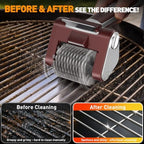 Electric Grill Brush, 4000mAh Rechargeable, 3 Speed Settings, LED Light, Detachable Stainless Steel Head, Support Rollers, Rotating Cleaning Brush – Suitable for Outdoor BBQ Grills, Gold - Image 4