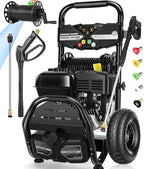 4200PSI Gas Pressure Washer 4.0GPM Gas Power Washer 212CC Powered Washing Machine Commercial High Pressure Washer with 32ft Hose&5 Nozzles for Patio Garden Yard Vehicle,EPA/CARB/ETL (Dark Black) by Steupoek