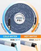 Pressure Washer Hose 100FT 3/8" Steel Wire Braided Swivel Quick Connector - Image 3
