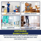 50-Pack Disposable Microfiber Pads for 16-18" Flat Mop, for Bona/Rubbermaid - Image 4