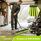 TidyBliss 24” Wide Push Broom Outdoor Heavy Duty with 63” Long Handle - Image 3