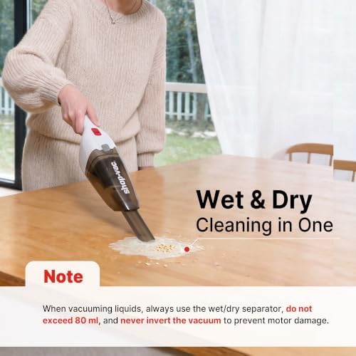 Shop-Vac Wet/Dry Handheld Vacuum Cordless, Wall-Mounted Hand Vac, White - Image 4