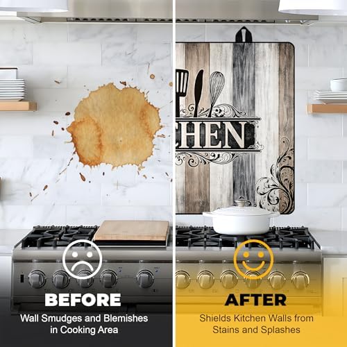 NYZE Extra Counter Space Stove Cover for Glass Top Stoves, 28" x 20" Vintage Kitchen Decorative Cooktop Protector, Heat Resistant Mat Pad for Kitchen Organization - Image 5