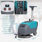 Walk Behind Floor Scrubber Machine, 24" Squeegee - Image 7