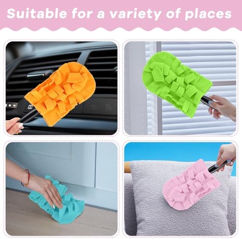 12 Pcs Reusable Duster Refills Washable Pads, Candy Color - Image 4