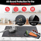 Cook's Aid Large Induction Cooktop Protector Mat 21.2x35.4 Inch,Translucent (Magnetic) Stove Top Cover for Electric Stove, Silicone Stove Mat for Glass Top Stove,Glass Top Stove Cover (LTSICT10) - Image 3