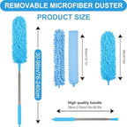 4PCS Microfiber Duster Kit, 3 in 1 Microfiber Dusters Retractable Gap Dust Cleaner and Chenille Duster with 83 inches Extra Long Extension Pole for Cleaning Ceiling Fan, High Ceiling - Image 2
