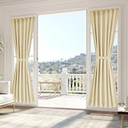 Vatge Sidelight Curtains for Front Door Privacy, 80 inch Long Sidelight Window Treatments for Glass Door, 1 Panel, W25 x L80, Light Beige by Vatge