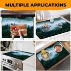 Heat-resistant Stove Top Cover - 28.5" X 20.5" Cooktop Protector Covers, Scratch-resistant Washable Pad Kitchen Countertop Mat (Woods, 28.5" x 20.5") - Image 7