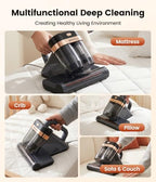 Mattress Vacuum Cleaner, 15Kpa Bed Vacuum Cleaner with UV-C Light Technology & Thermal Care, HEPA Filter & Ultrasonic, Versatile Handheld Vacuums Machine Deep Cleaner for Bed, Couch, Sofa, Crib - Image 6