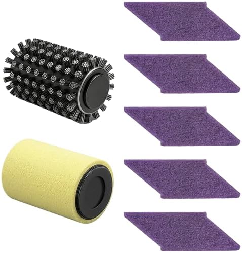 Replacement Brush Heads for Electric Grill Brush, 3-in-1 BBQ Brush Replacement Kit, Includes Stainless Steel Wire Brush Head, Polishing Pad ＆ Scouring Pad, Compatible with Model LZ-8054A 7 Pack by Aurviv